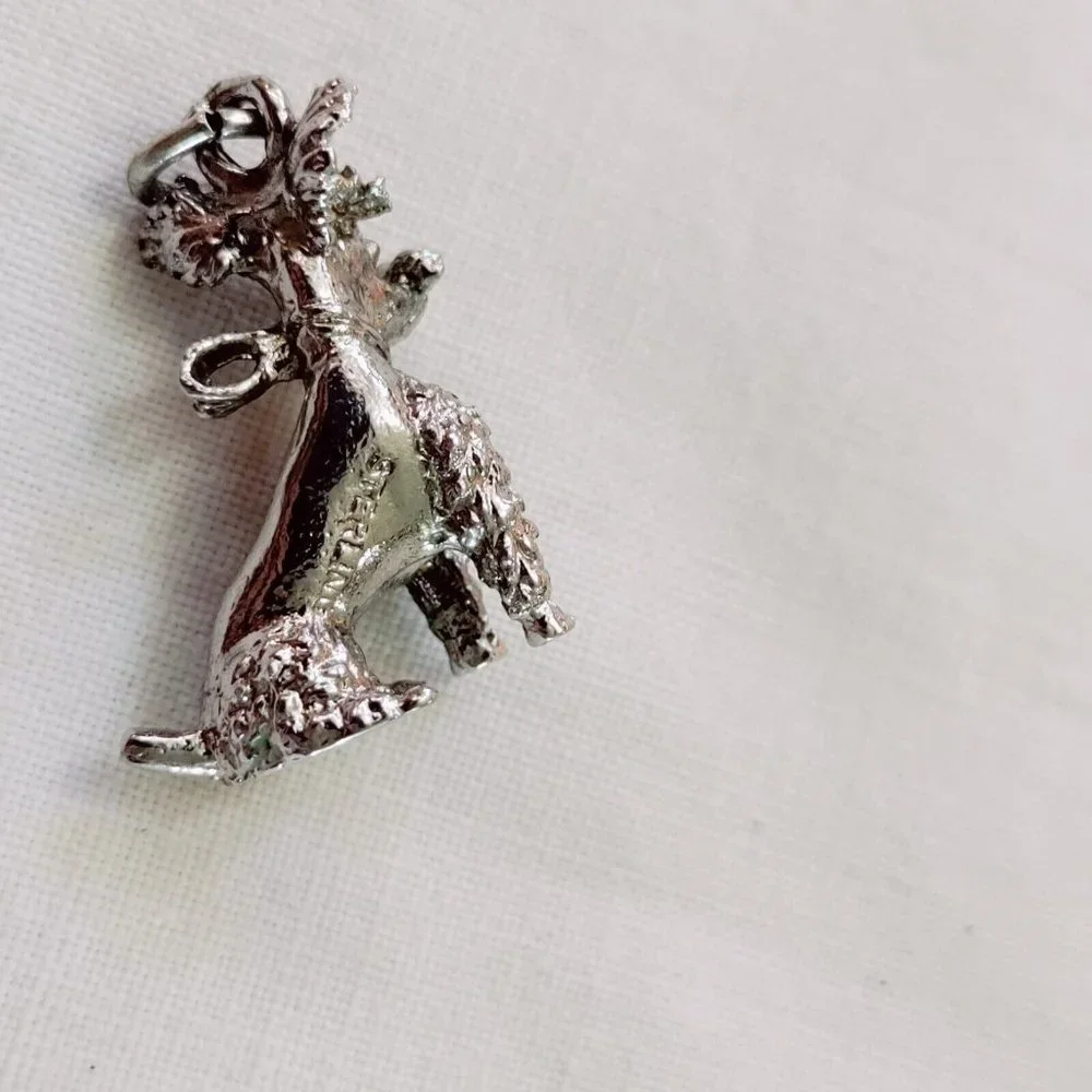 925 Sterling Silver Charm Poodle Pet Dog lover doggie collectible